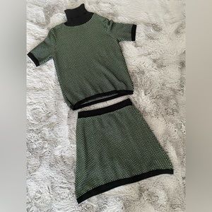 Two piece sweater and skirt set